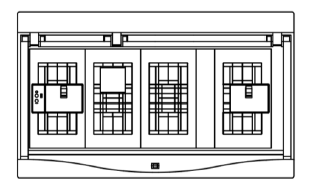 感震機能付きブレーカーのパネル開口図
