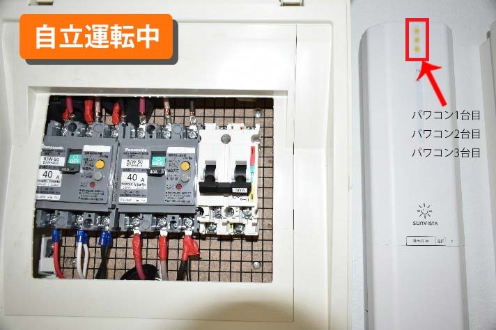 ランプ点灯イメージ（自立運転中：橙色）