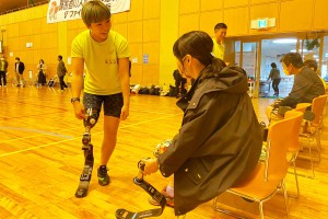 前川選手からのレクチャーの様子