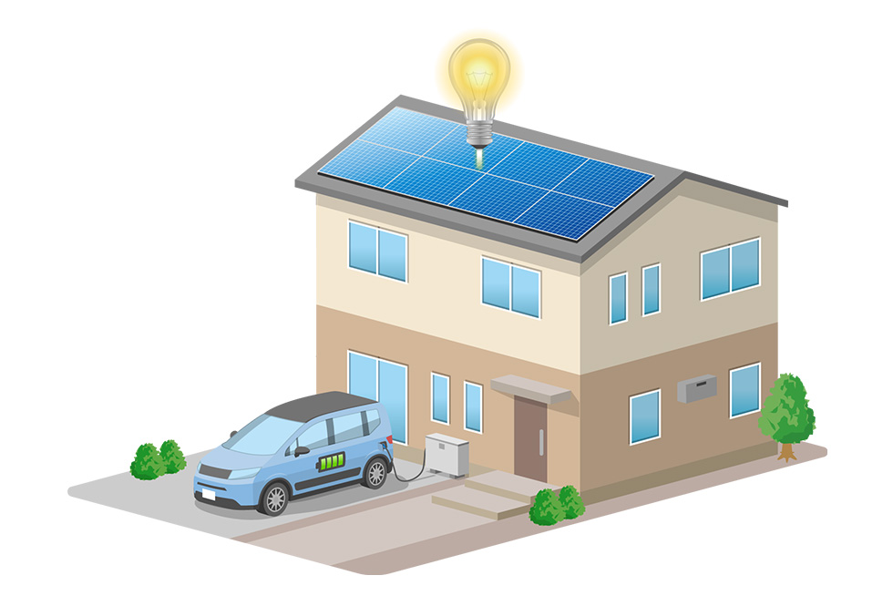 災害にも強い家へ！太陽光 + EV + V2H（2024年）